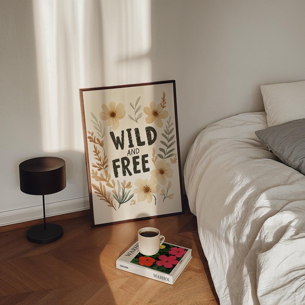 Wild and Free Bloemenposter-WallArtistic