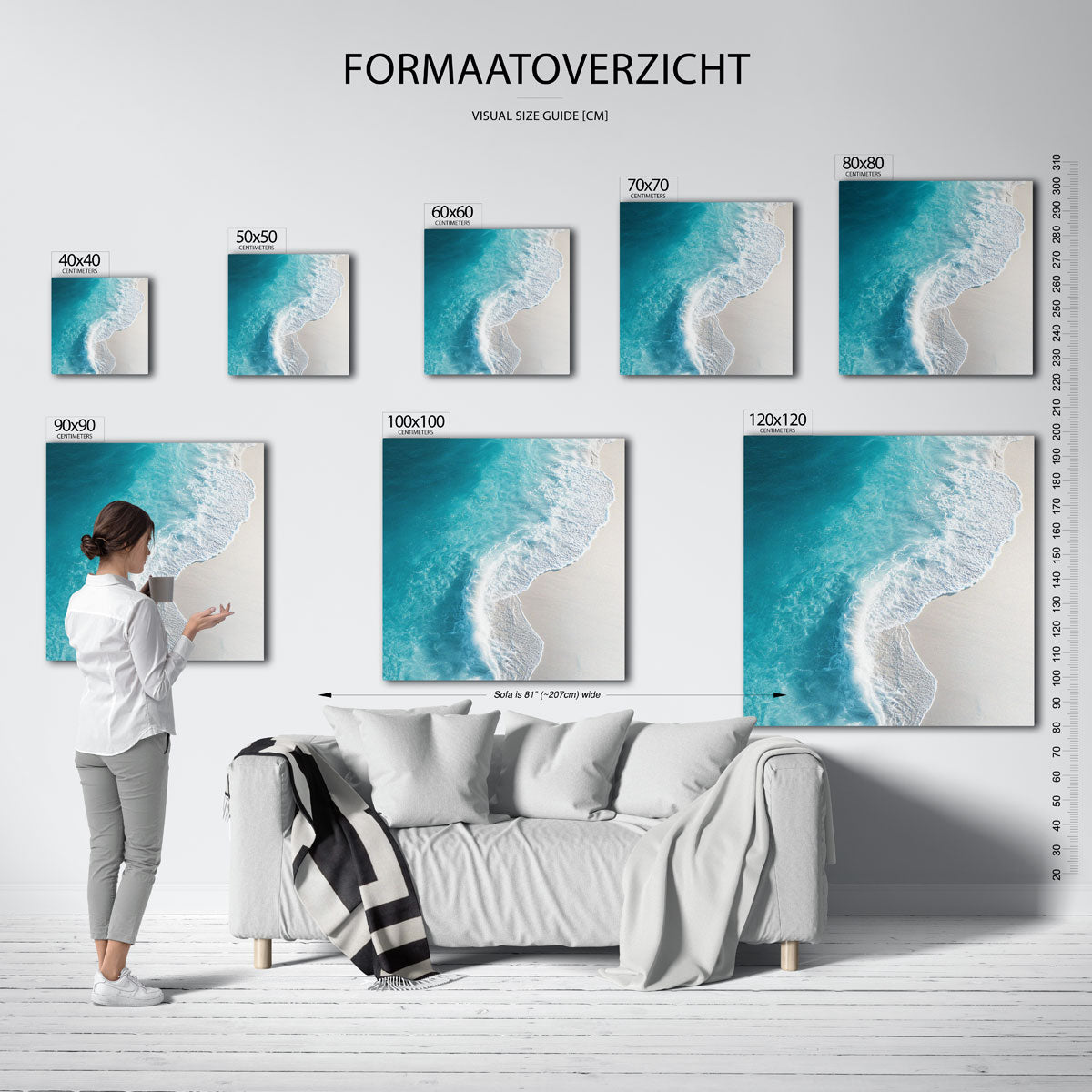 Zee en strand Poster