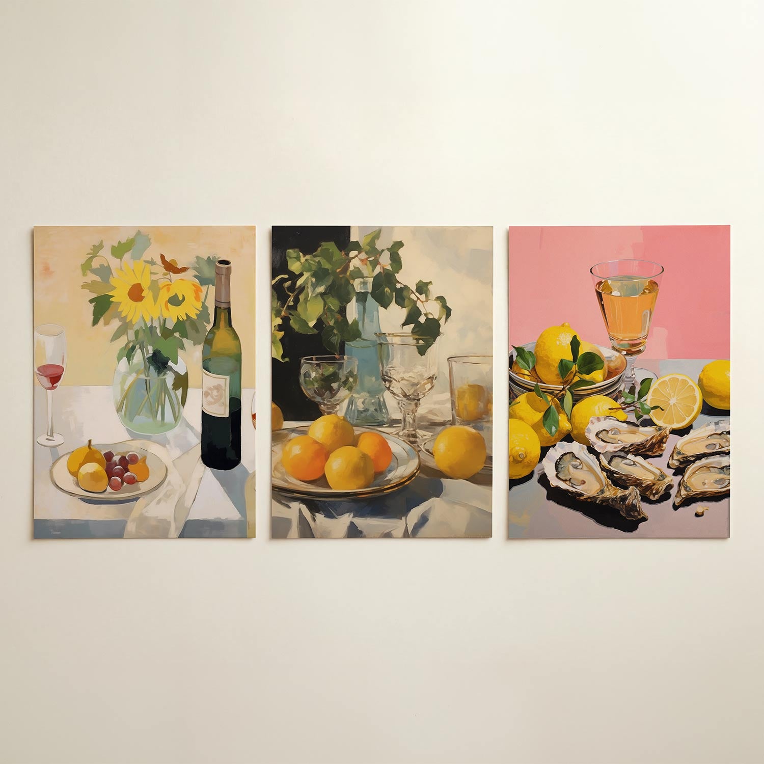 Zonnige tafelsetting Posterset