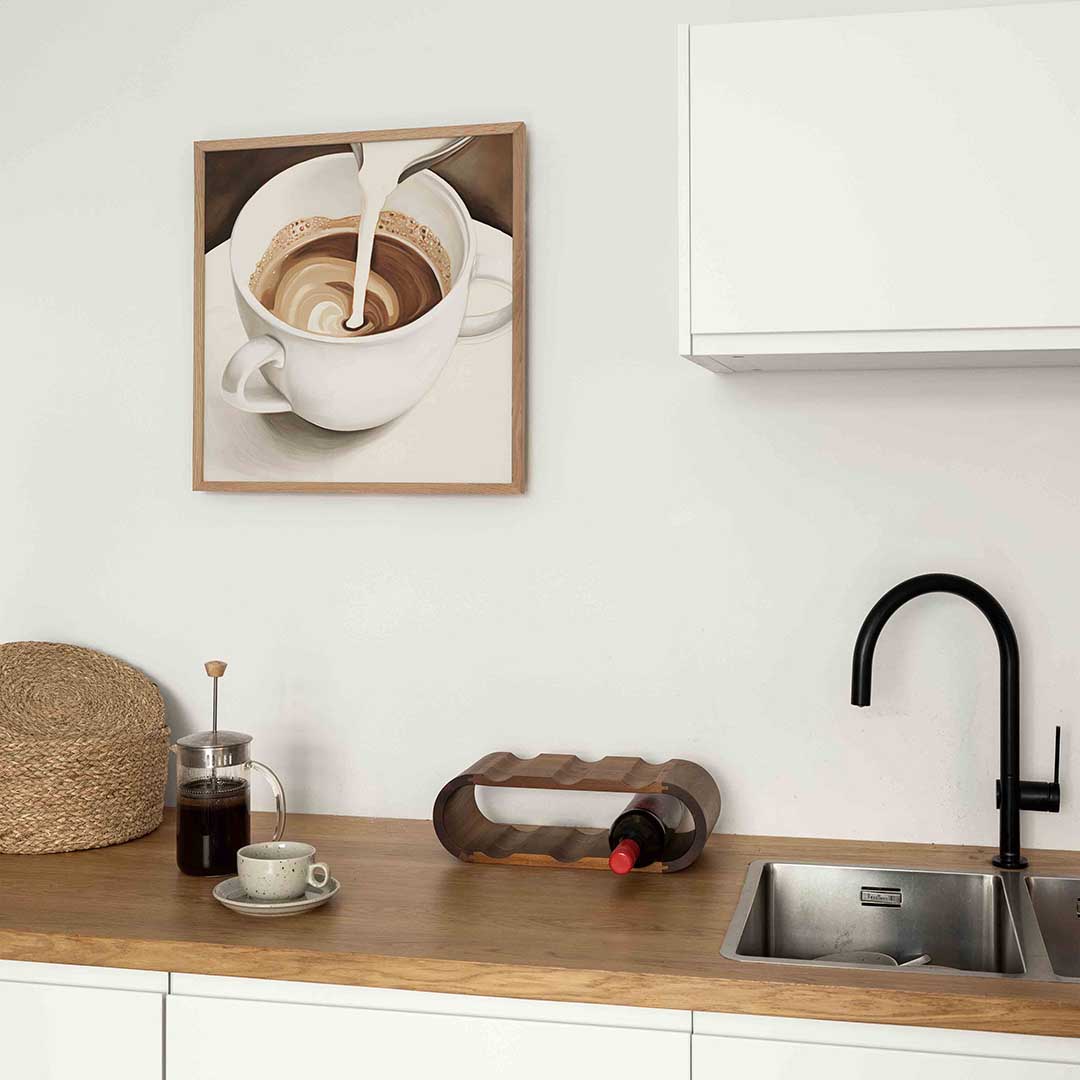 Koffiekop met melk Poster