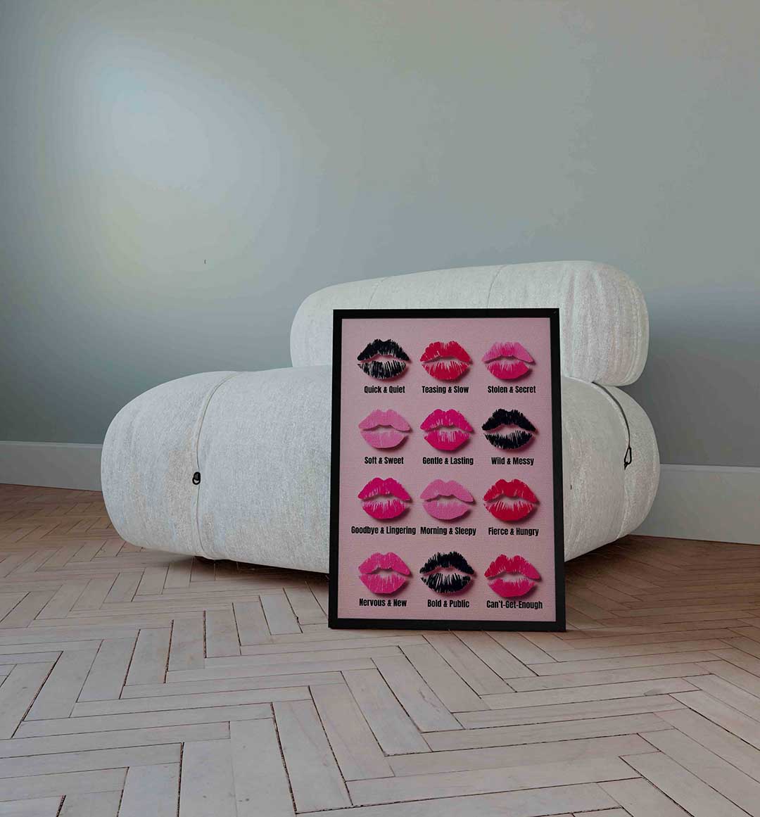 Lippen in diverse tinten Poster