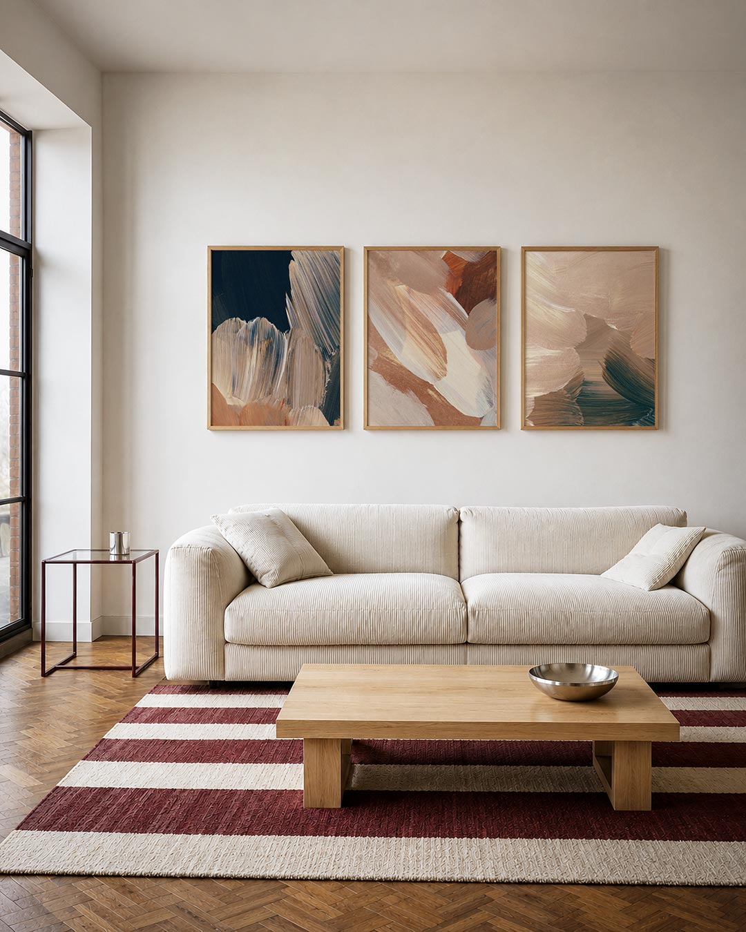 Kleurige penseelstreken Posterset