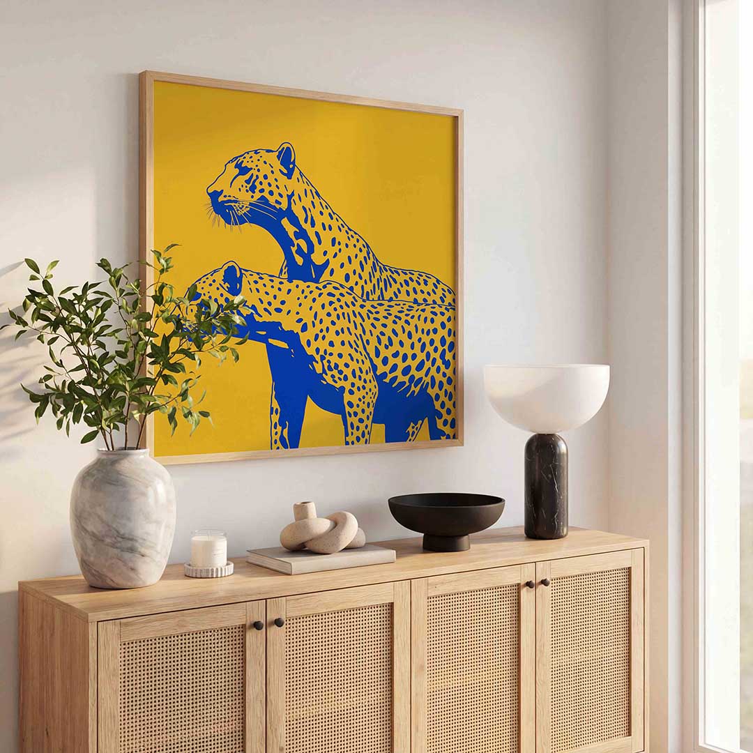 Twee luipaarden Poster