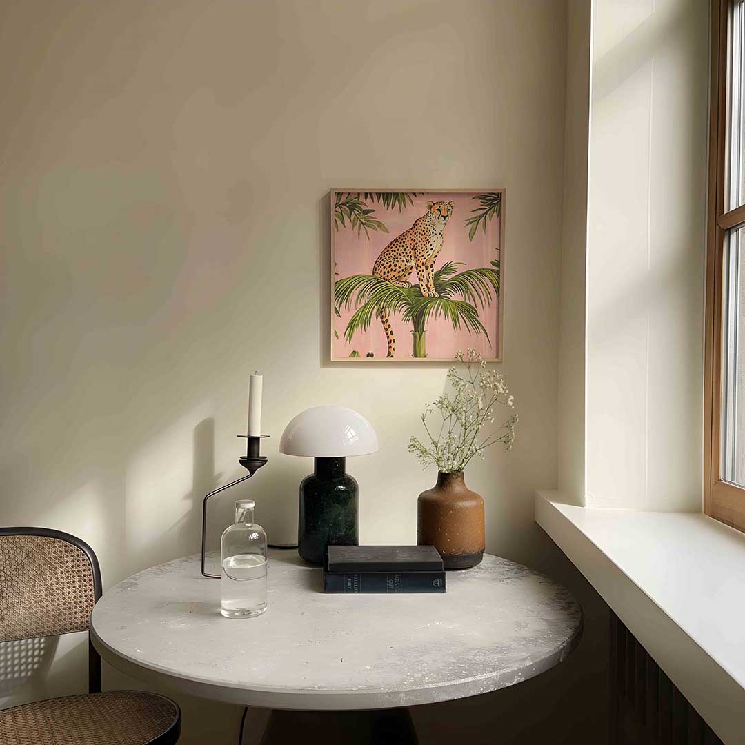 Cheetah op palm Poster