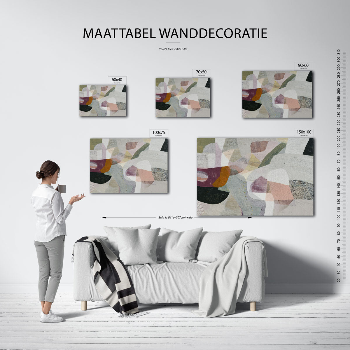 Organische vormen compositie Kunstwerk