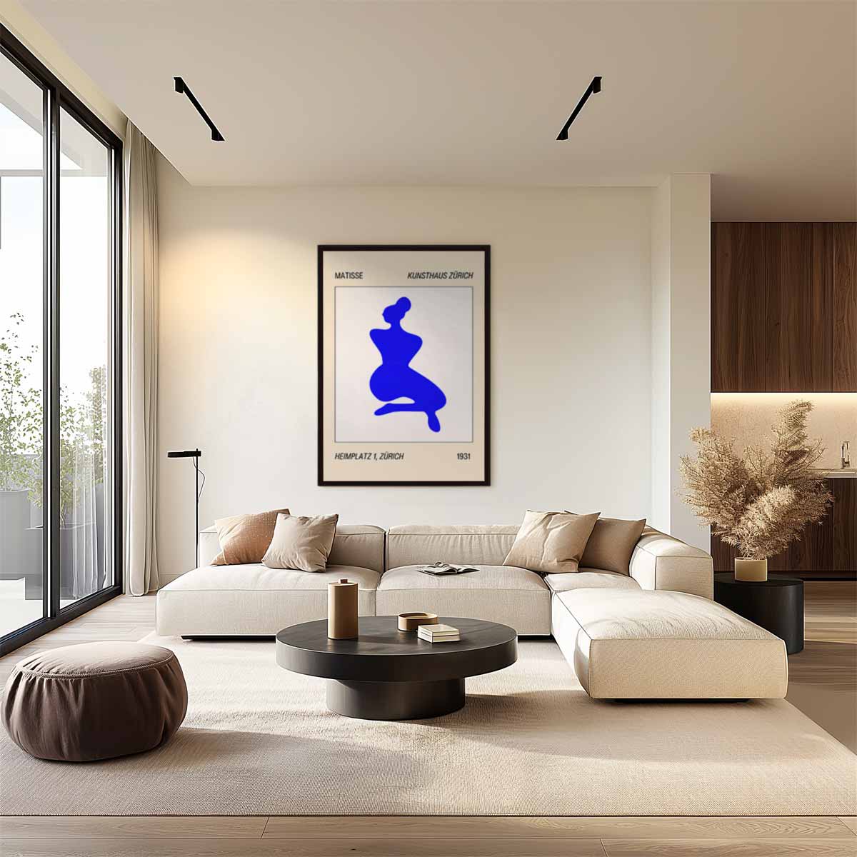 Abstracte Dansende Vrouw Kunstwerk-canvas-dibond-plexiglas-wanddecoratie-WallArtistic