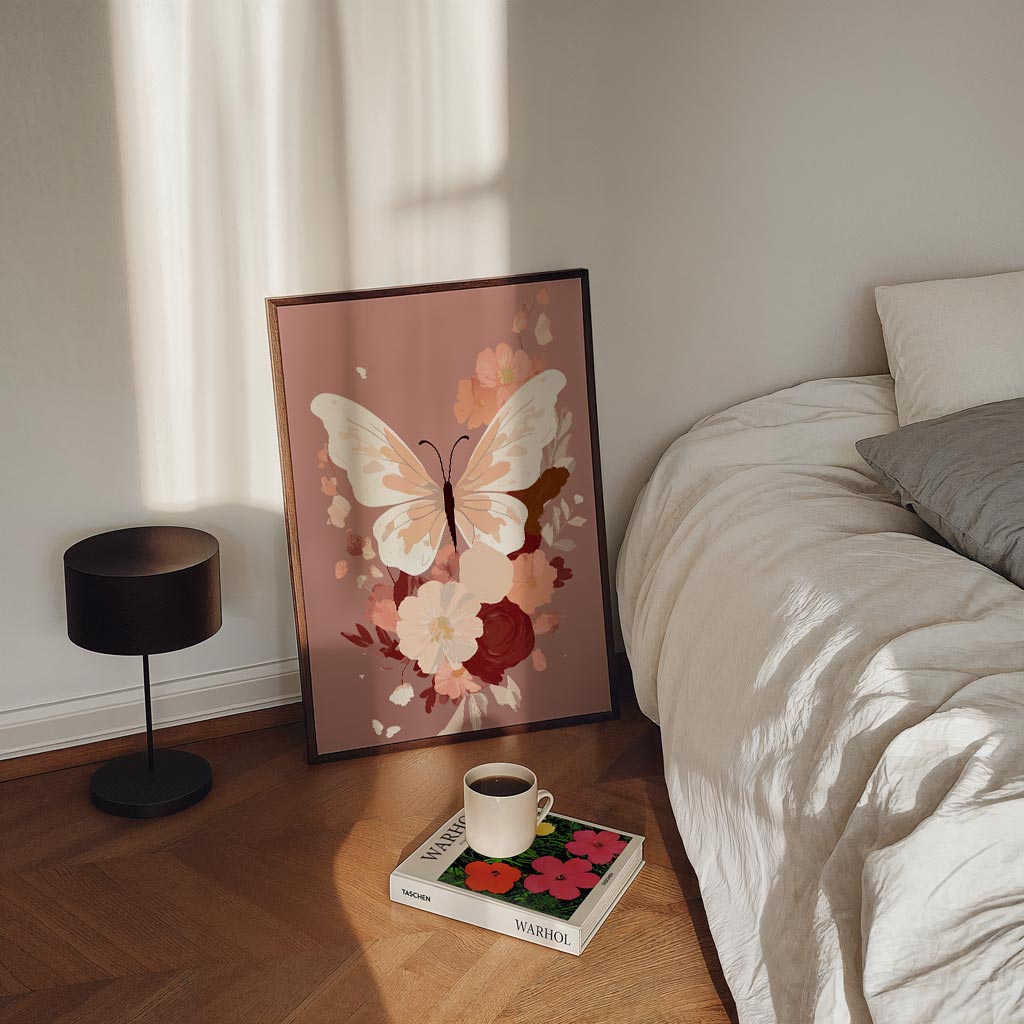 Vlinderbloemen Kunstposter-WallArtistic