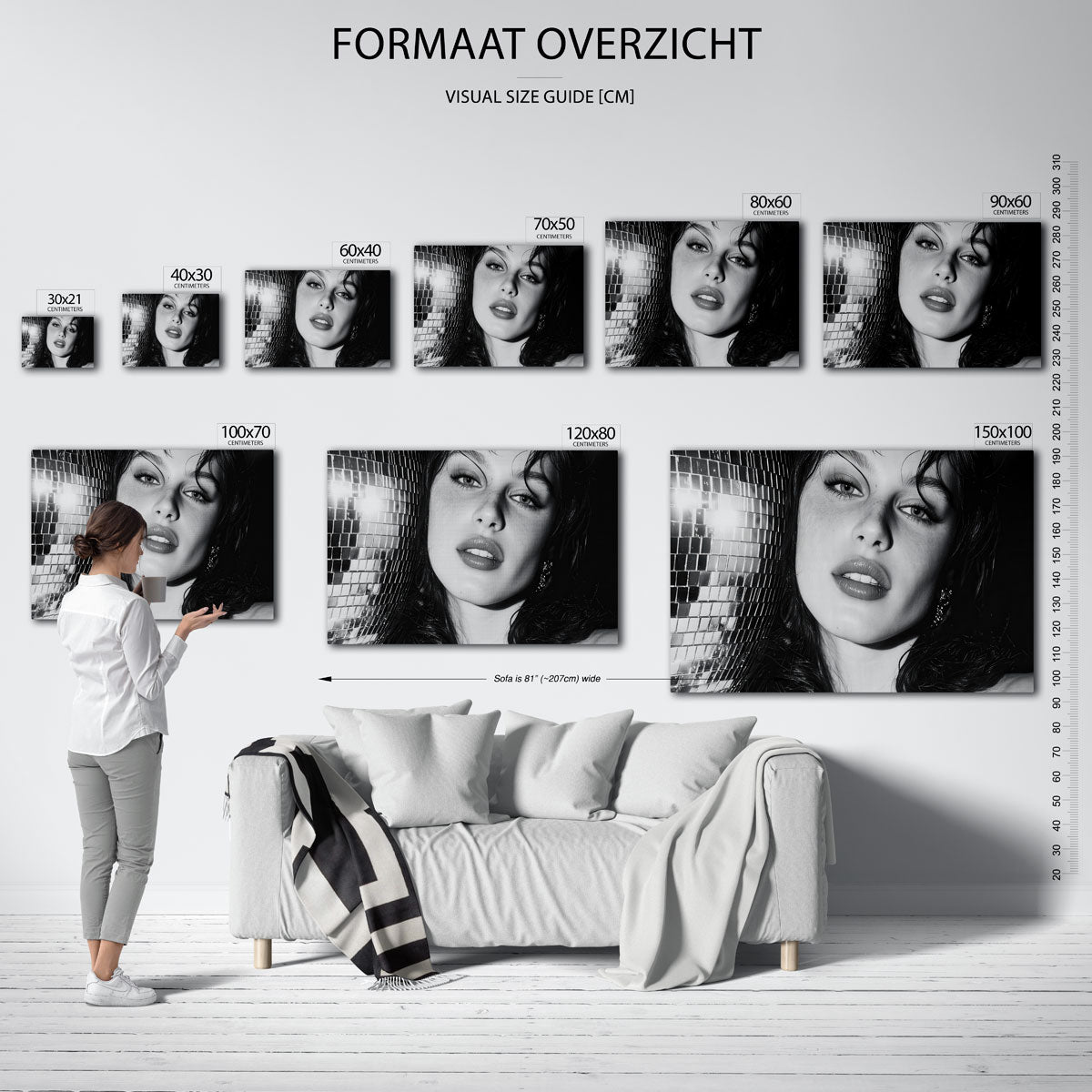 Portret met discobal Poster