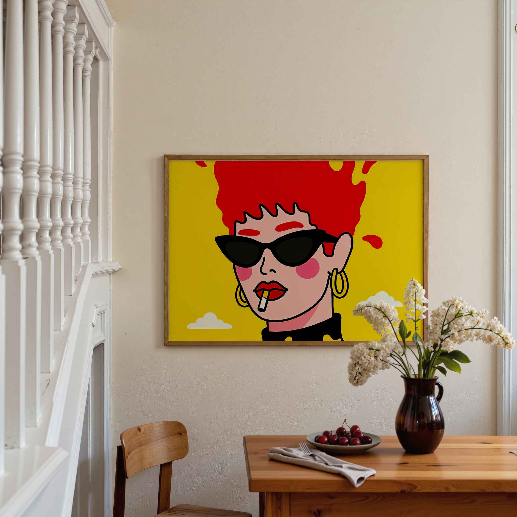 Vrouw met zonnebril Poster