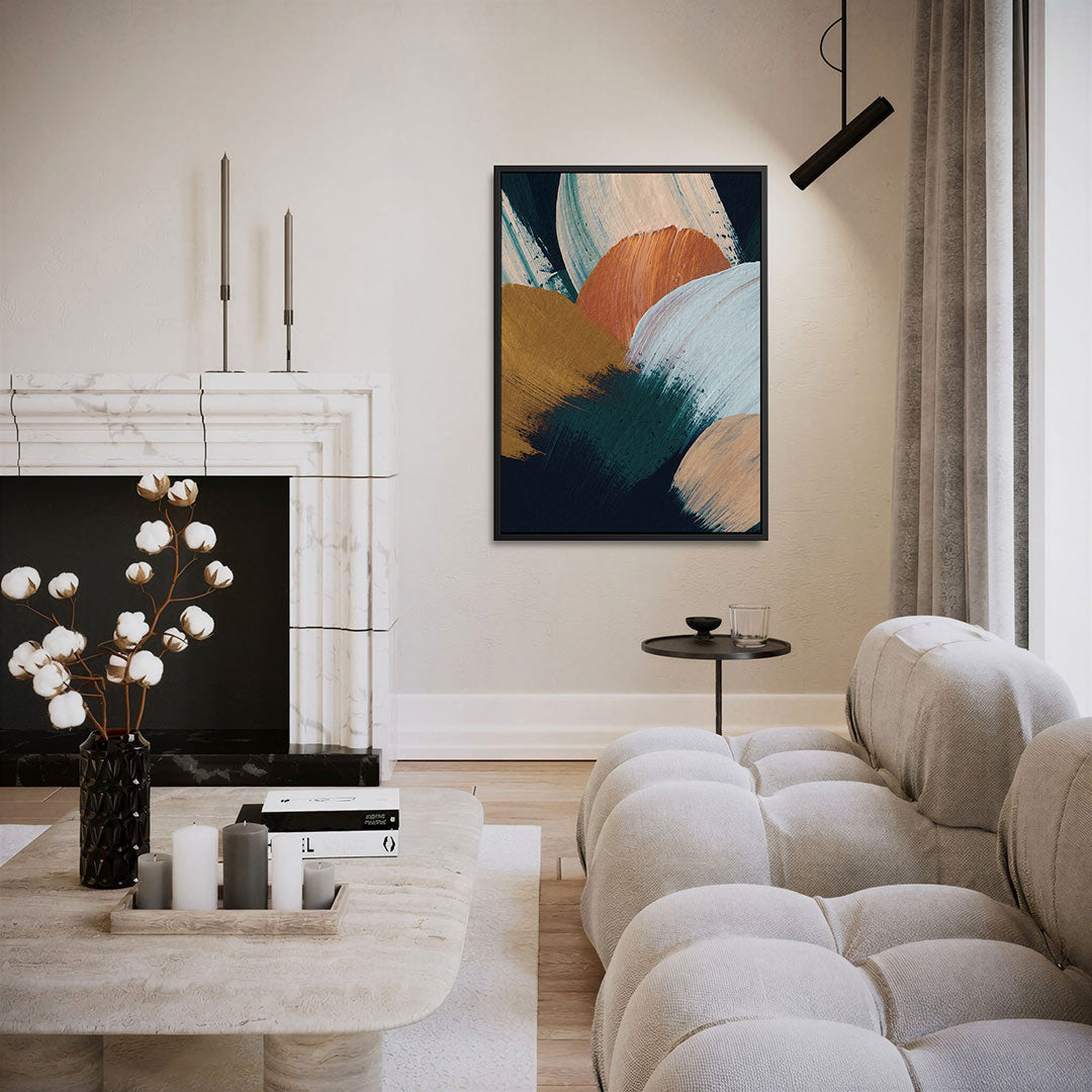 Dynamische kleurencompositie Kunstwerk