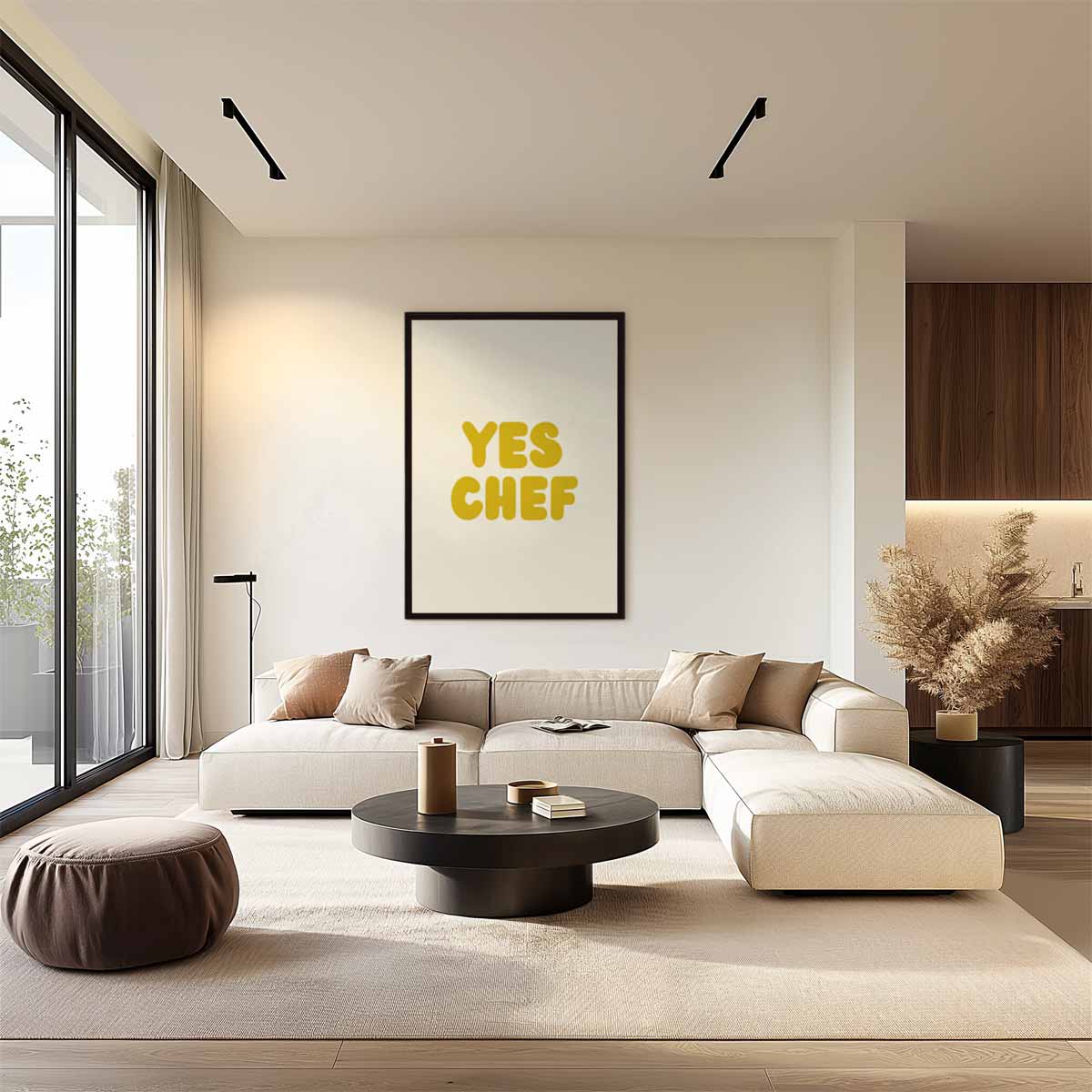 Yes Chef Keukenposter Kunstwerk-canvas-dibond-plexiglas-wanddecoratie-WallArtistic