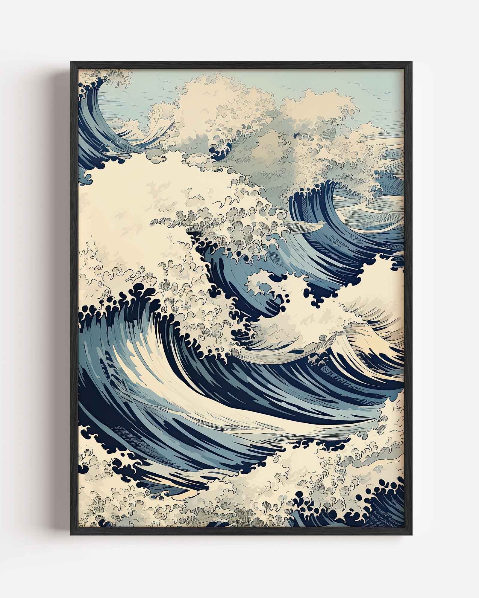 Golven en schuim Poster