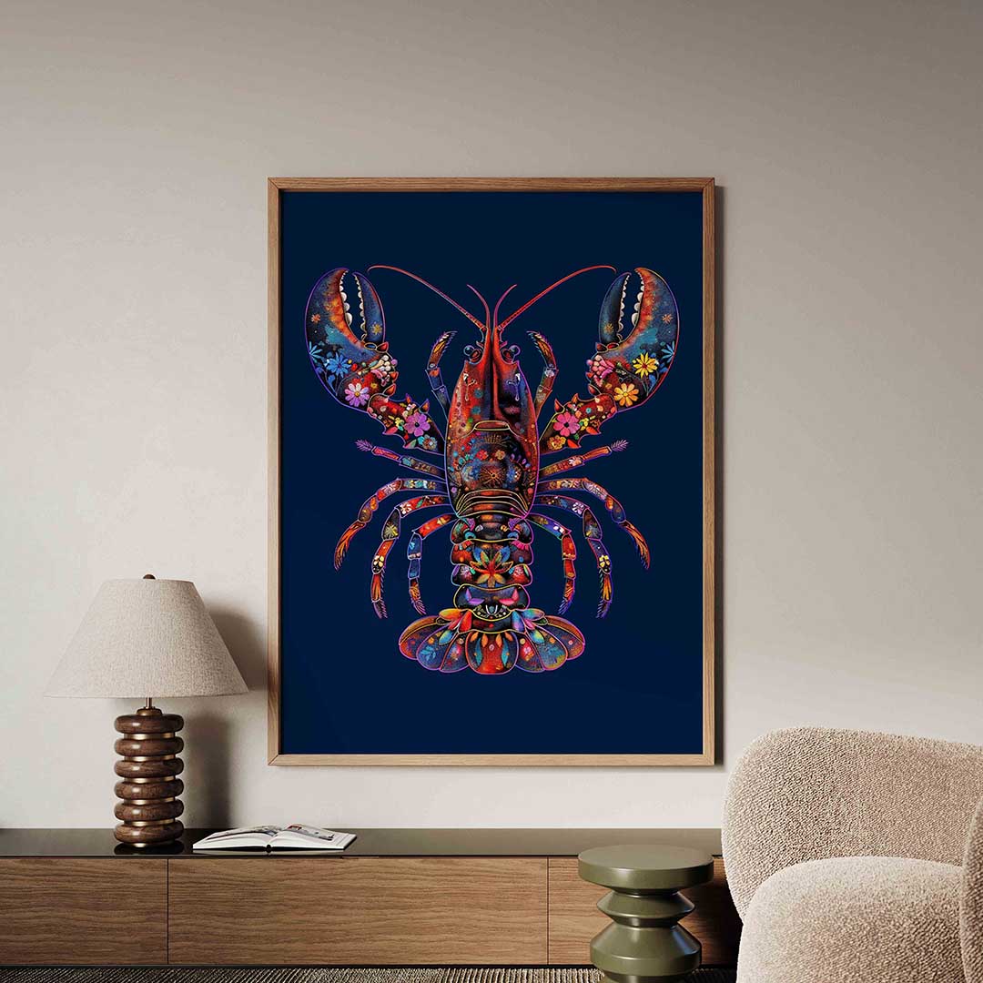 Kleurrijke kreeft Poster