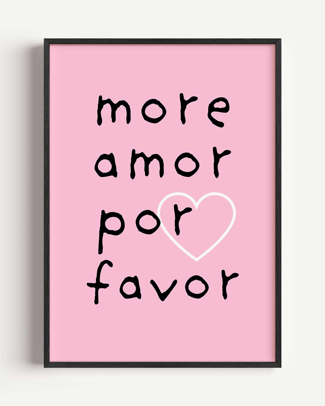 Liefdevolle Roze Inspiratieposter-WallArtistic