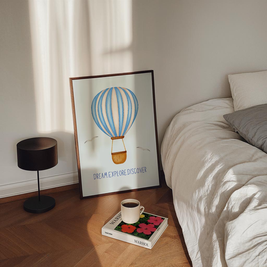Luchtballon Illustratie Poster-WallArtistic