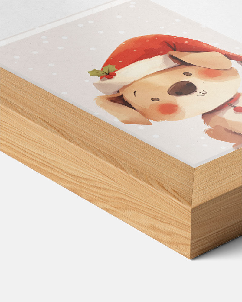 Schattige Kerst Puppy Poster-WallArtistic