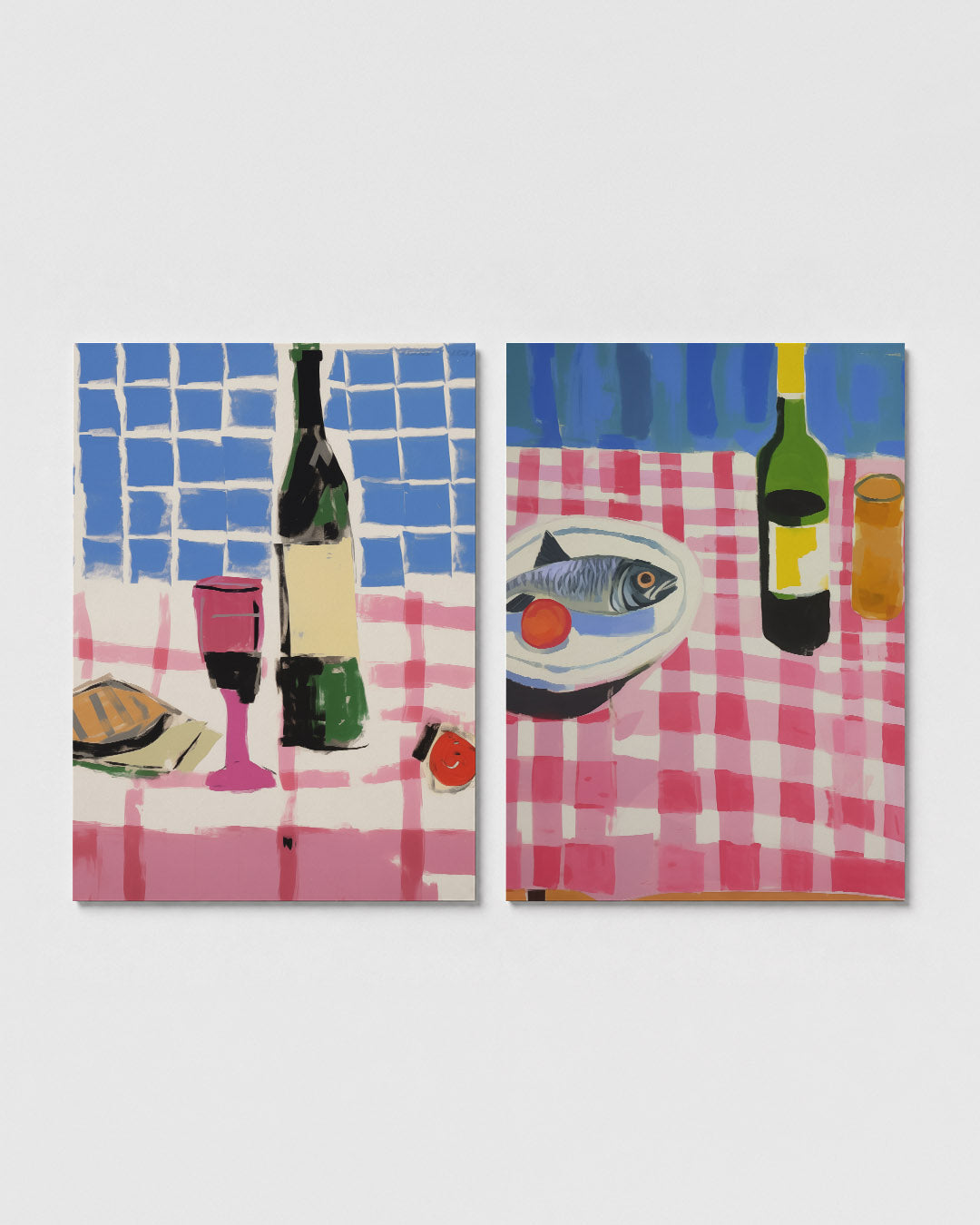 Kleurrijke tafelscène Posterset