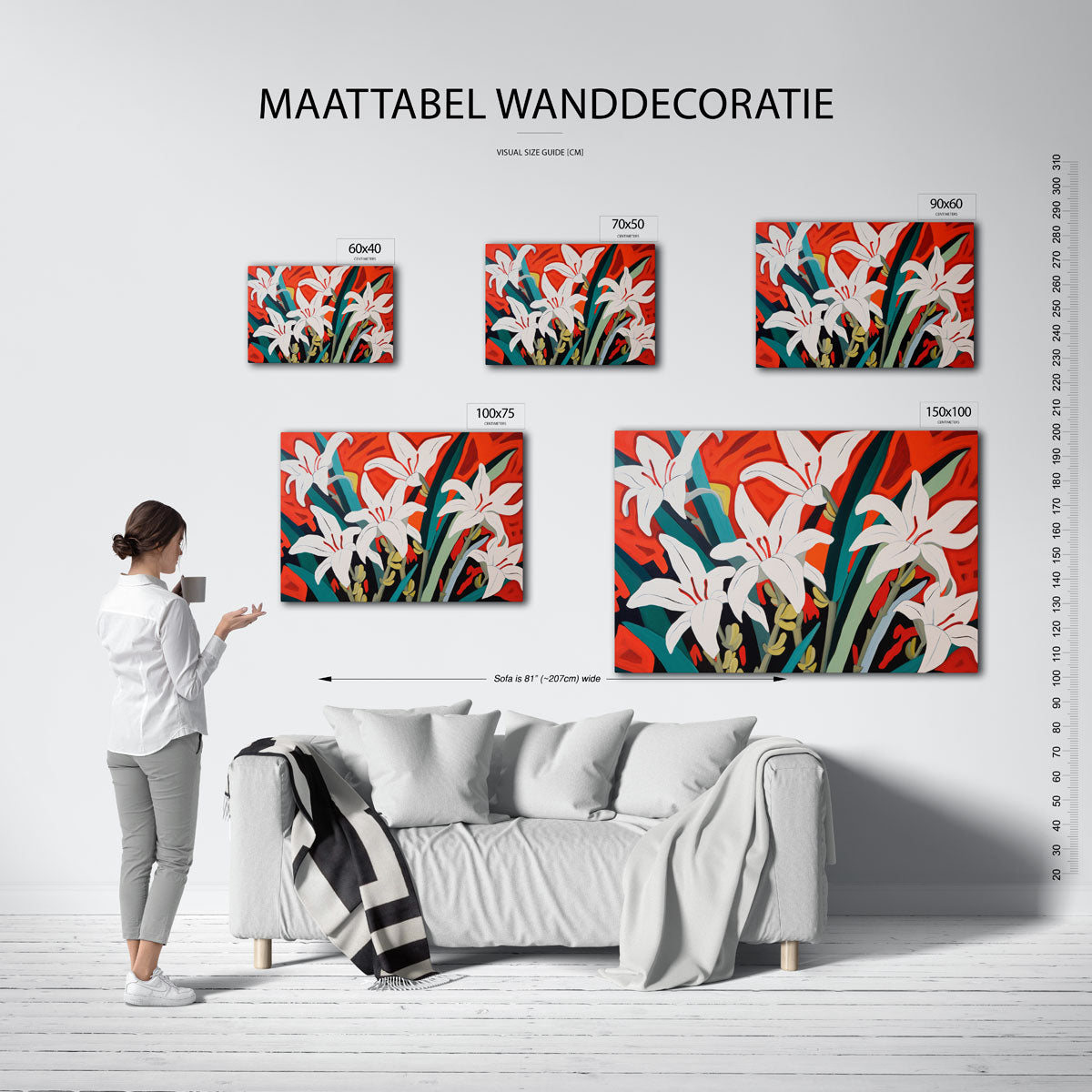 Bloemen en vormen Kunstwerk