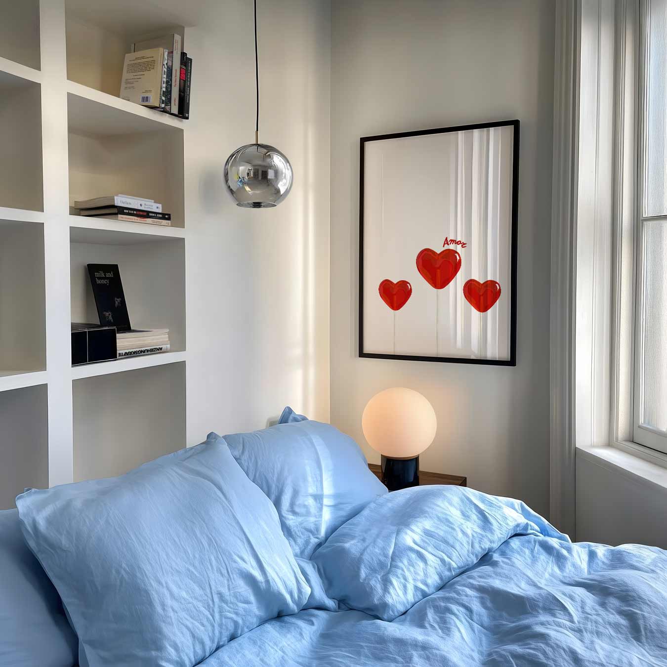 Romantische Hartjes Poster-WallArtistic