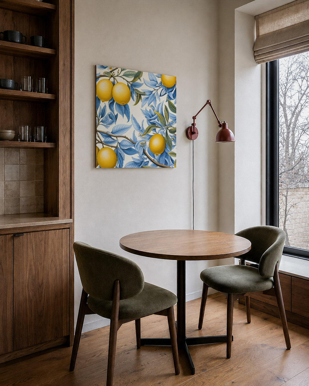 Citrus en bladeren Kunstwerk
