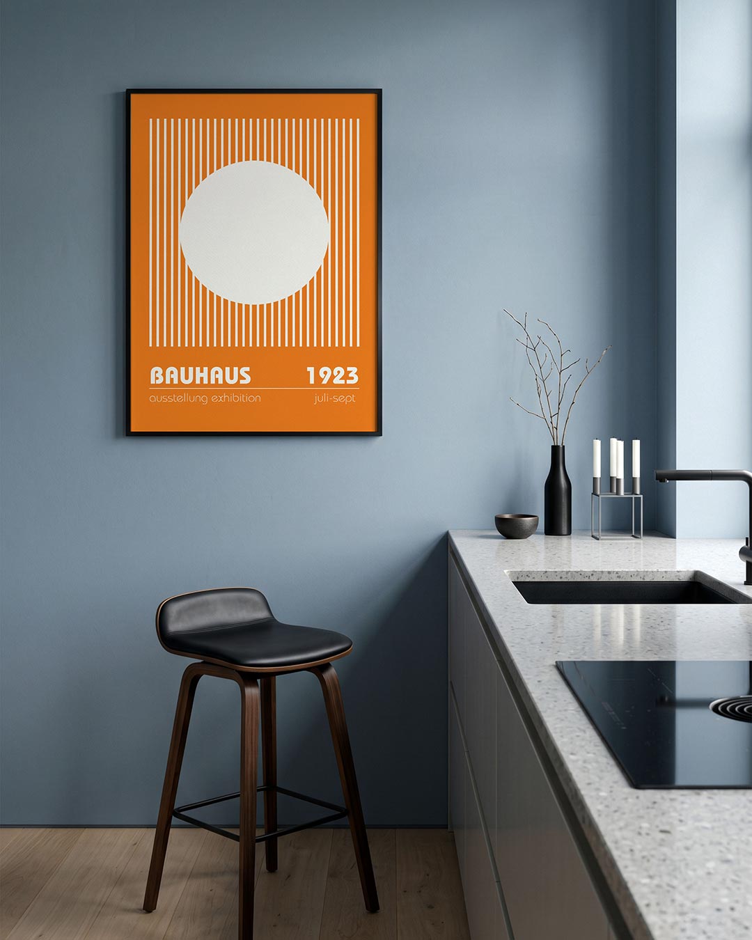 Lijnen en cirkel Poster