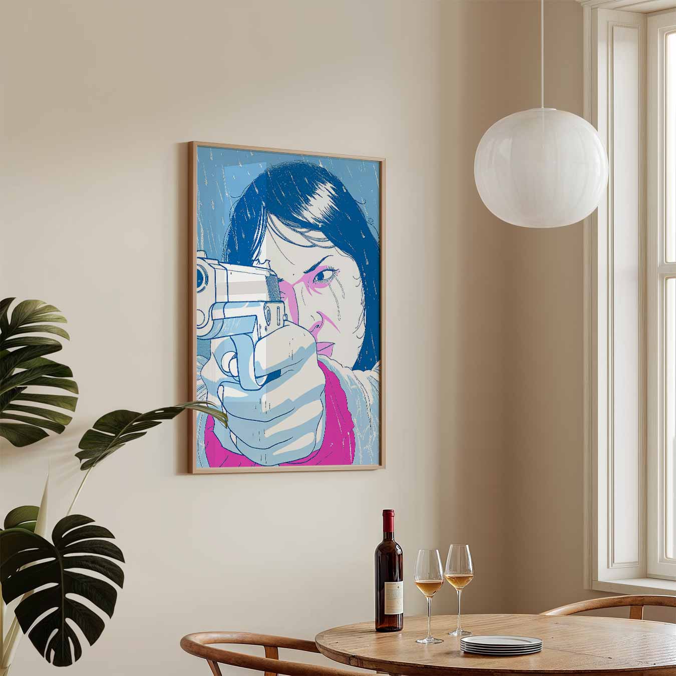Stoere Vrouw Poster-WallArtistic