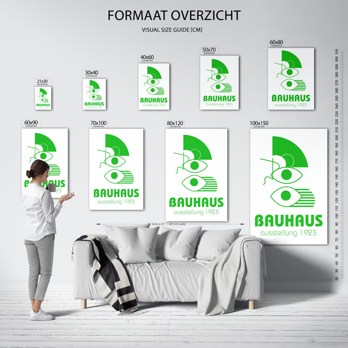 Vormen en ogen Poster