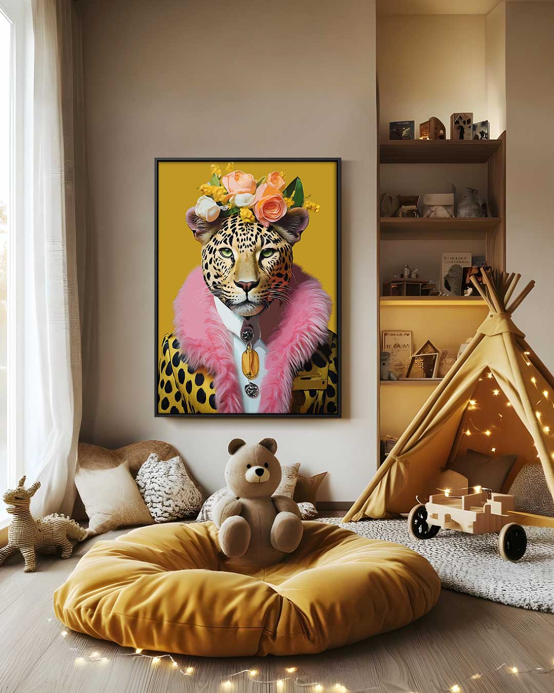 Trendy Leopard Portrait Artwork