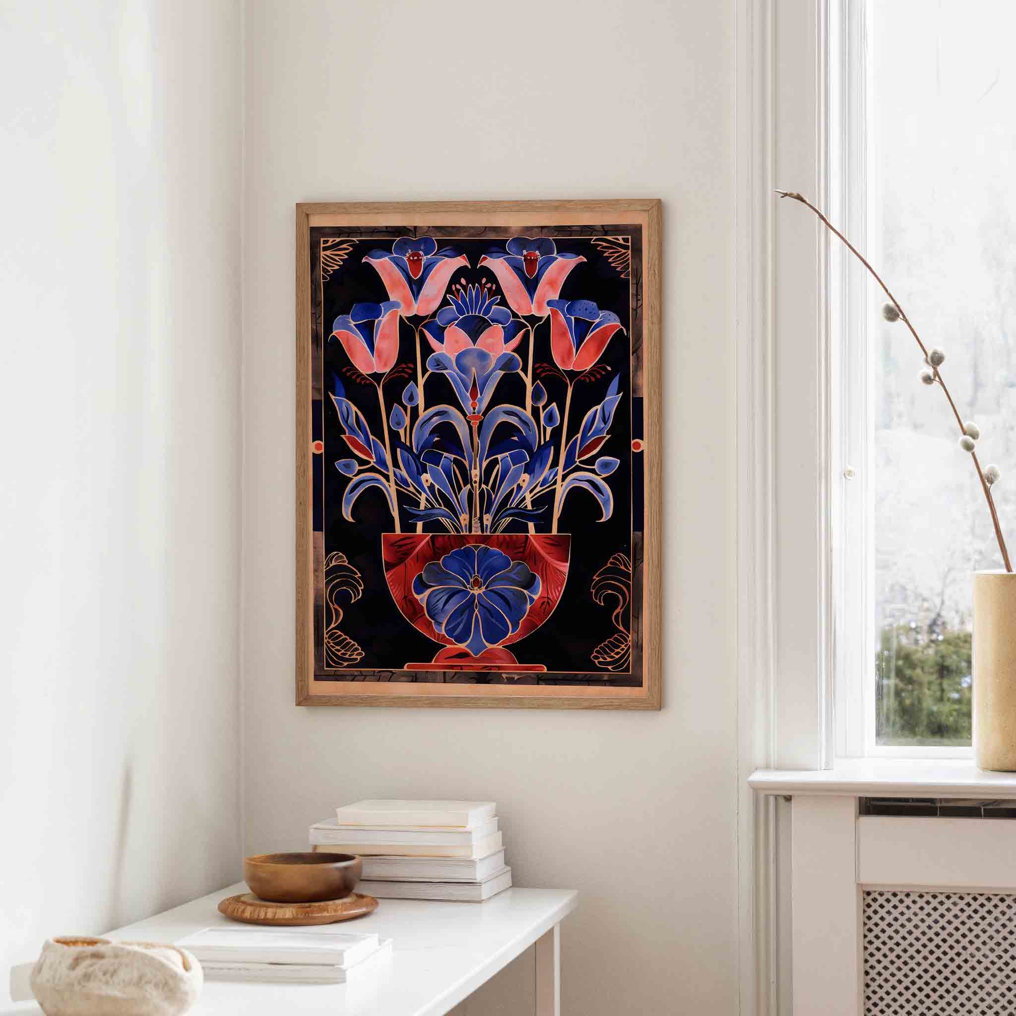 Bloemen in vaas Poster