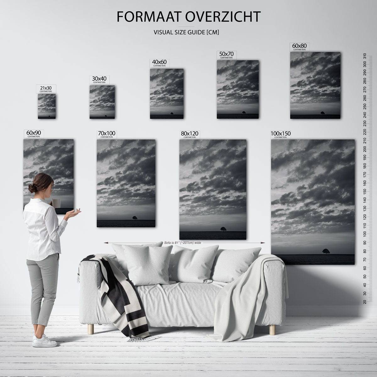 Eenzame boom landschap Poster