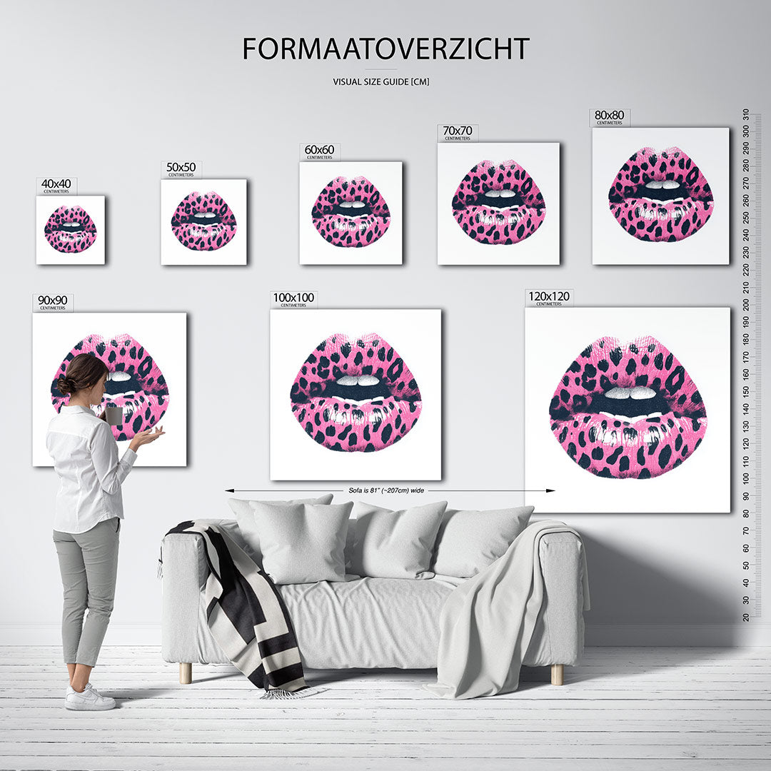 Gedurfde lippenprint Kunstwerk