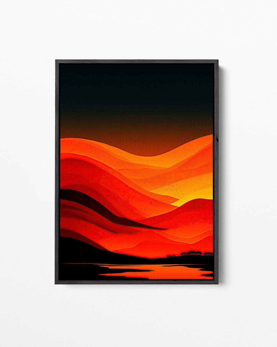 Vloeiende kleurenlandschap Kunstwerk