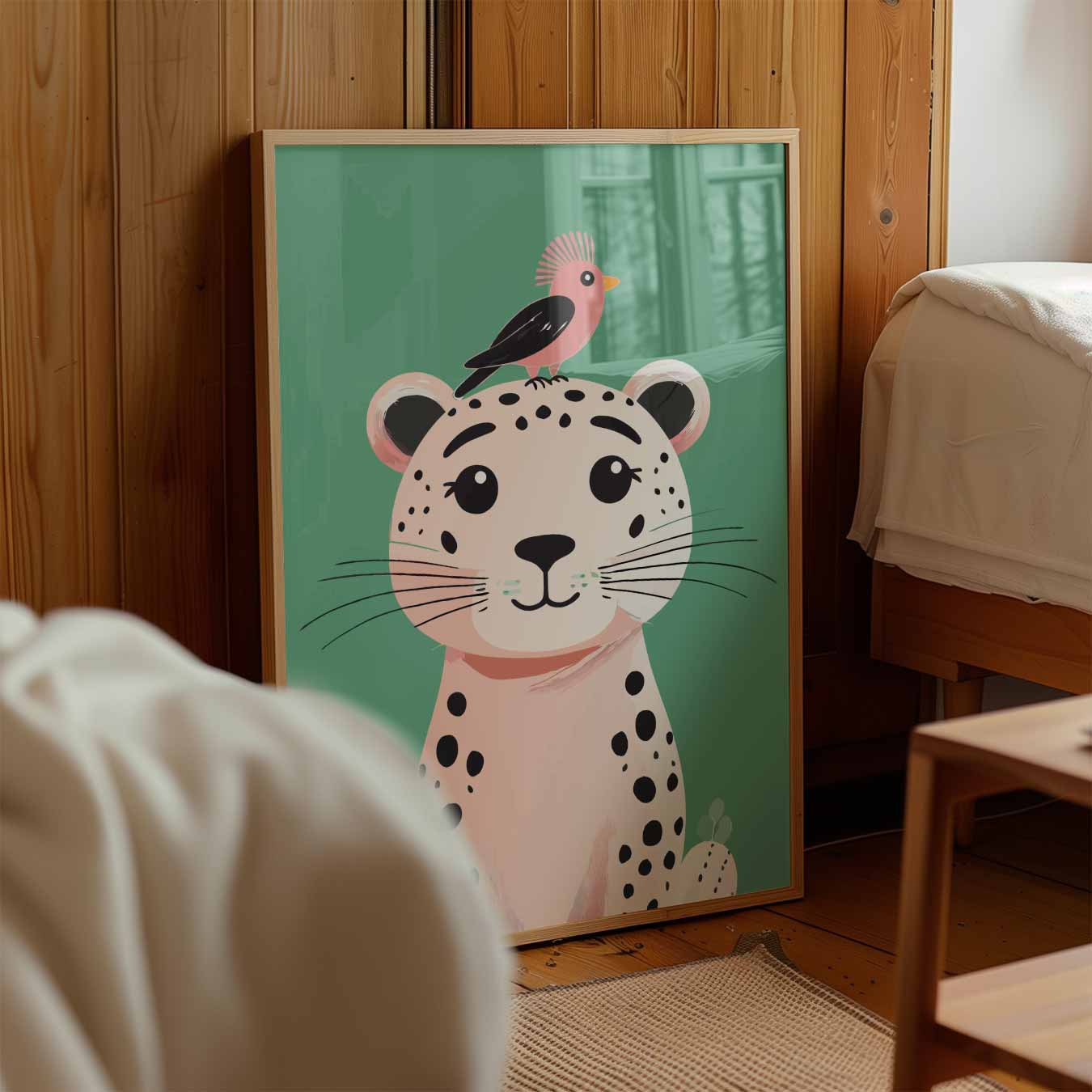 Vrolijke Dierenvriendschap Poster-WallArtistic
