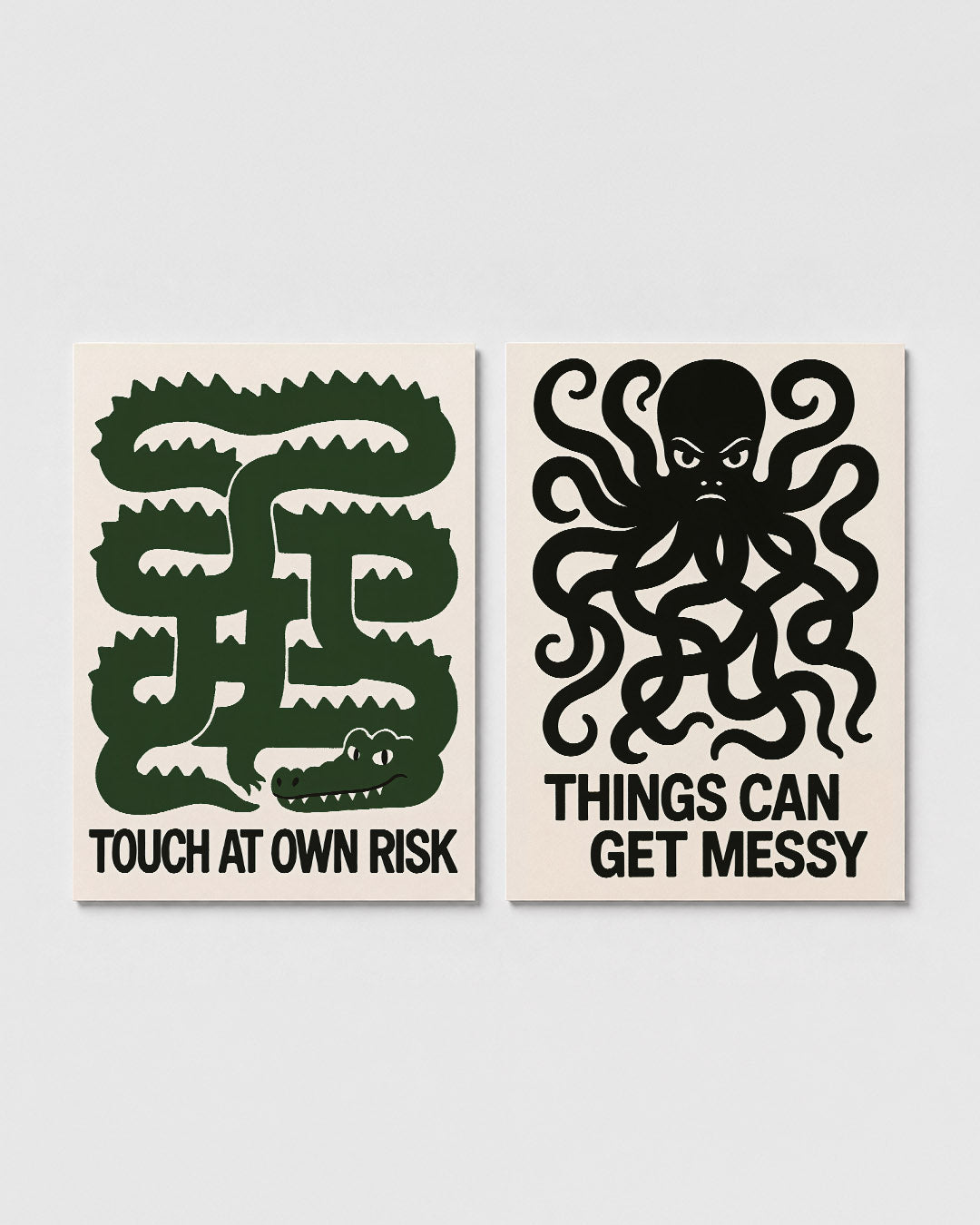 Speelse krokodil Posterset