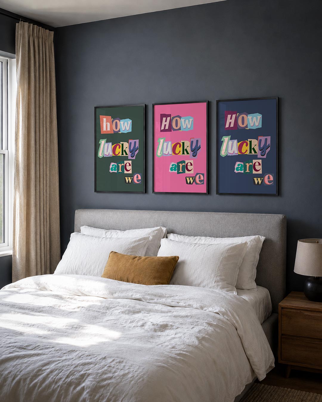 Speelse typografie Posterset