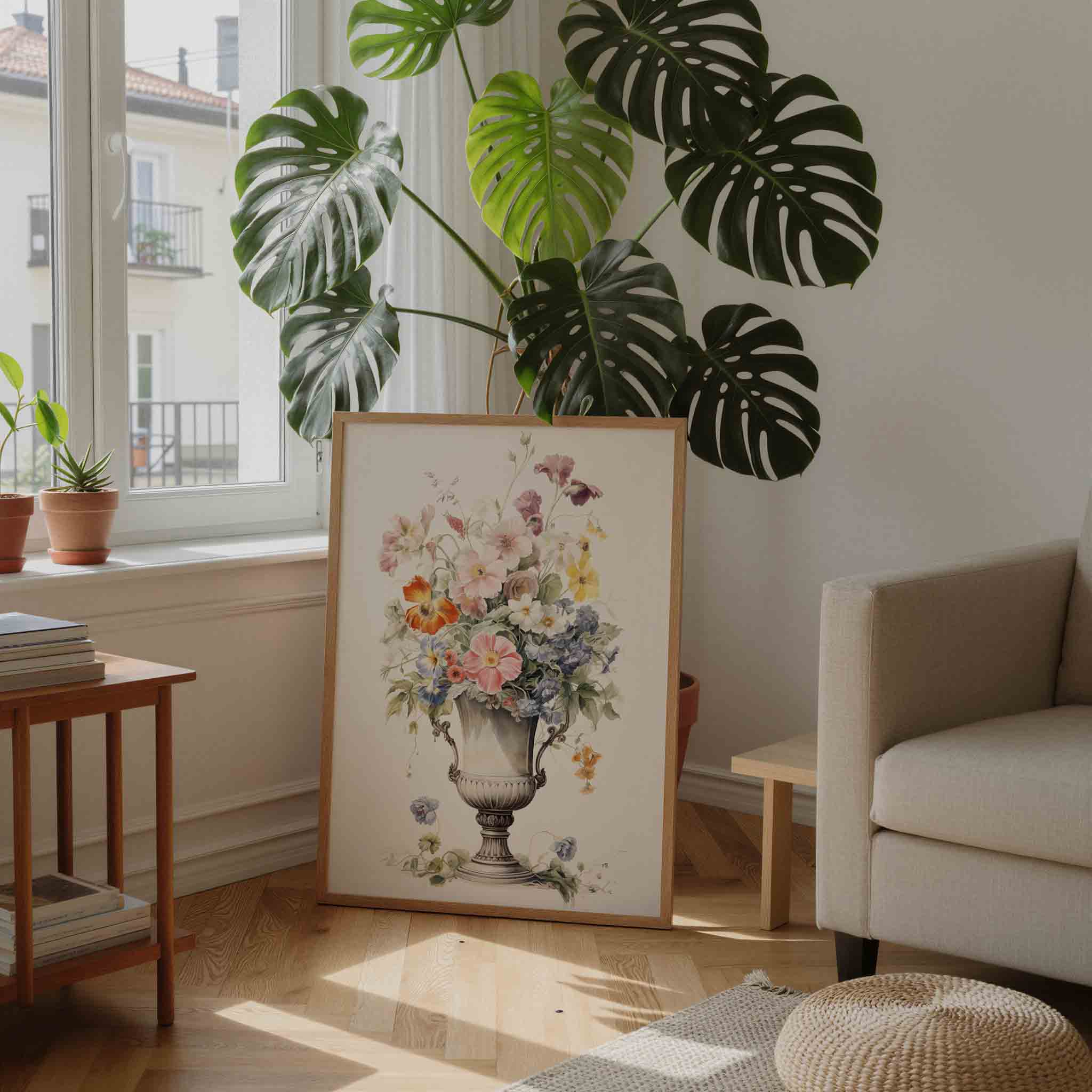 Bloemen in vaas Poster