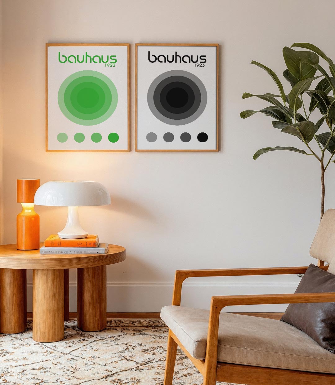 Groene cirkelharmonie Posterset