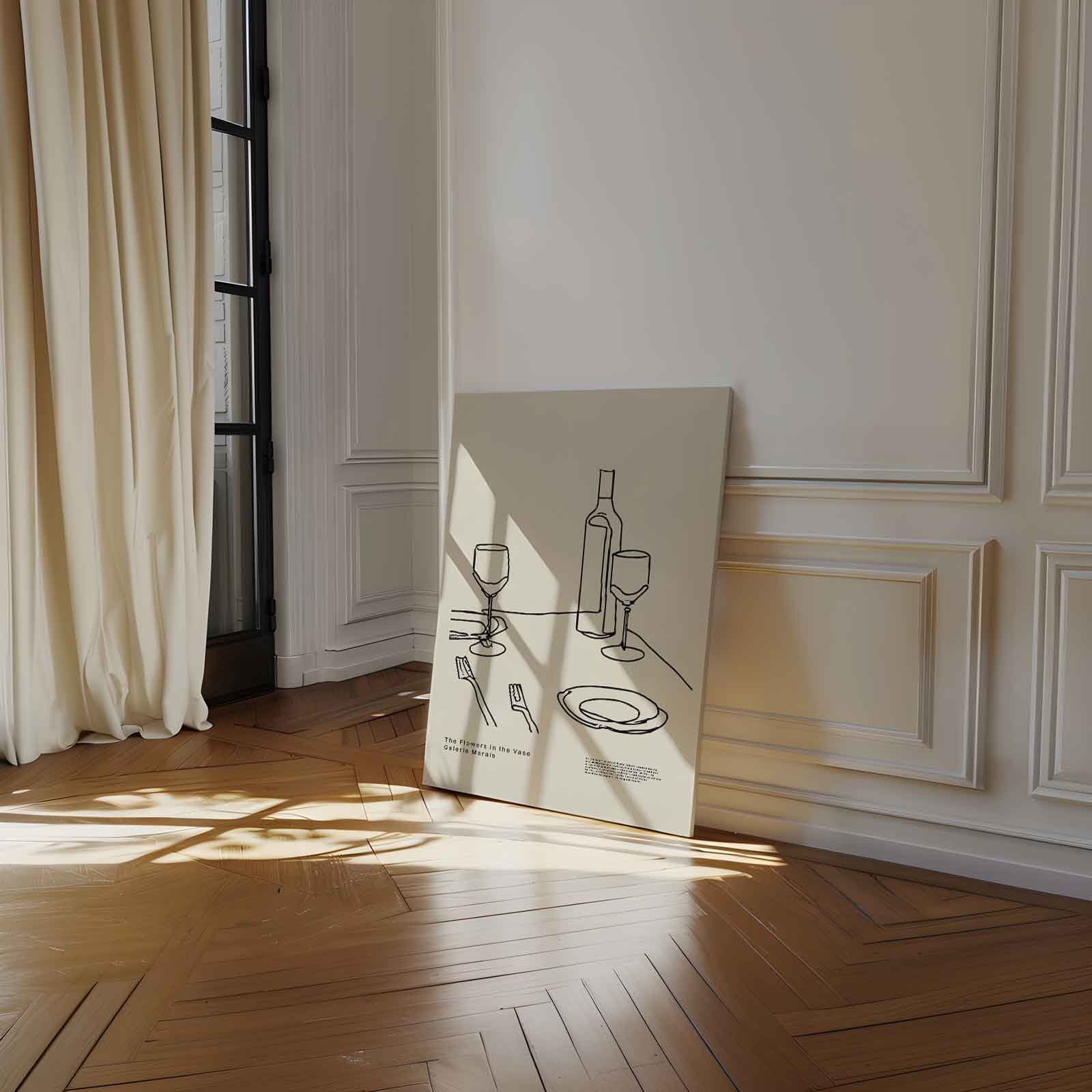 Elegante Eettafel Moment Kunstwerk-canvas-dibond-plexiglas-wanddecoratie-WallArtistic