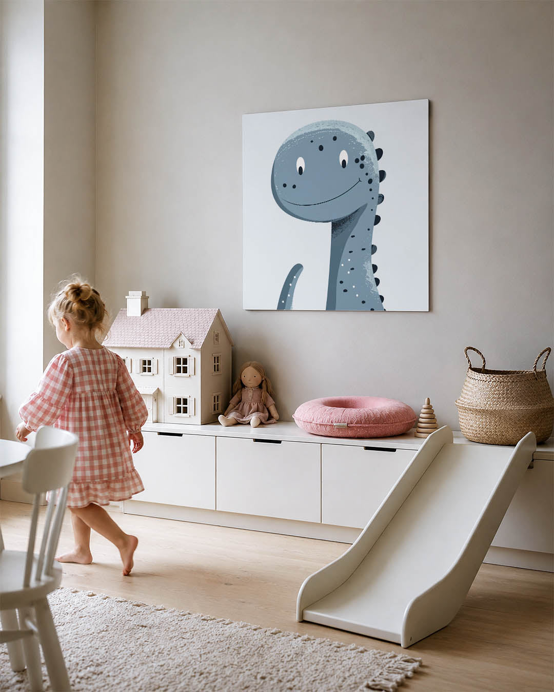 Vrolijke dino illustratie Kunstwerk