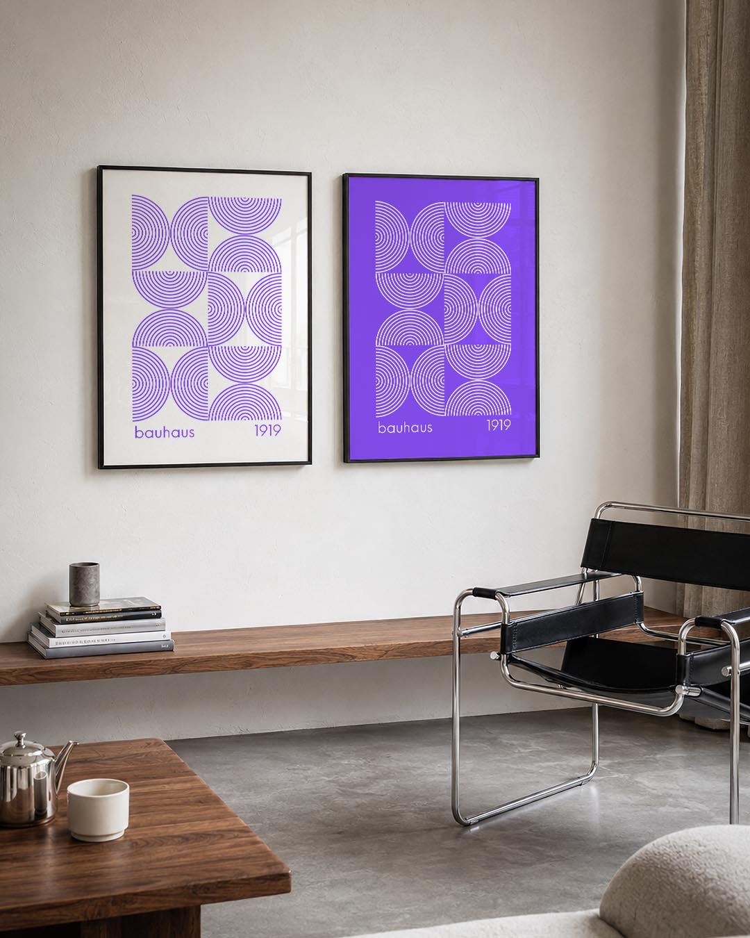 Cirkelritme en lijnen Posterset