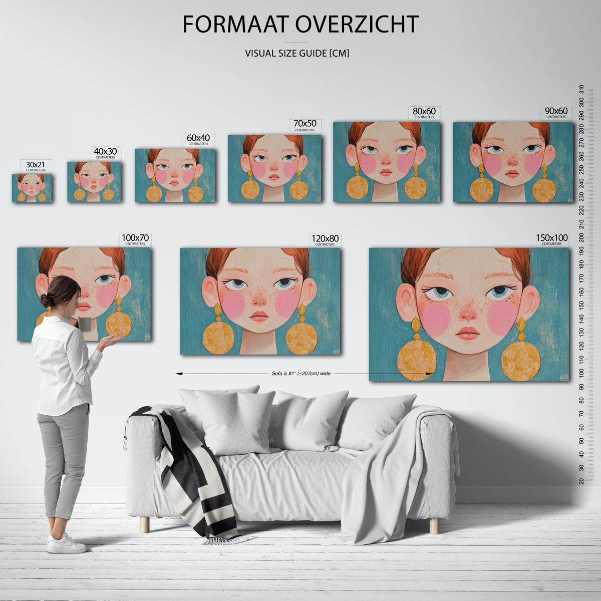 Meisje met roze wangen Poster