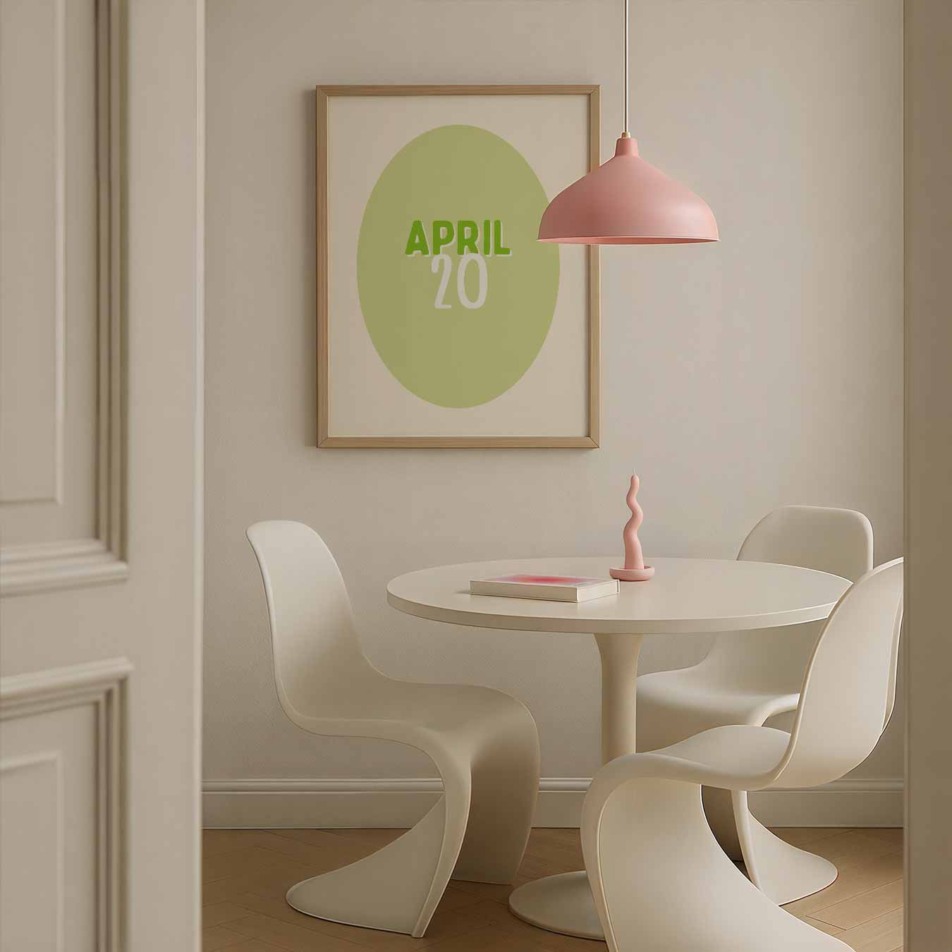 April Minimalistische Kalenderposter-WallArtistic