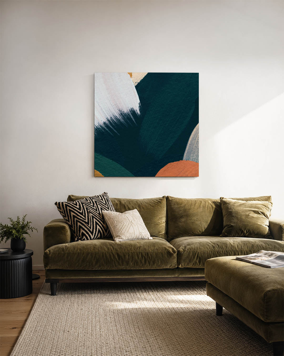 Dynamische kleurencompositie Kunstwerk