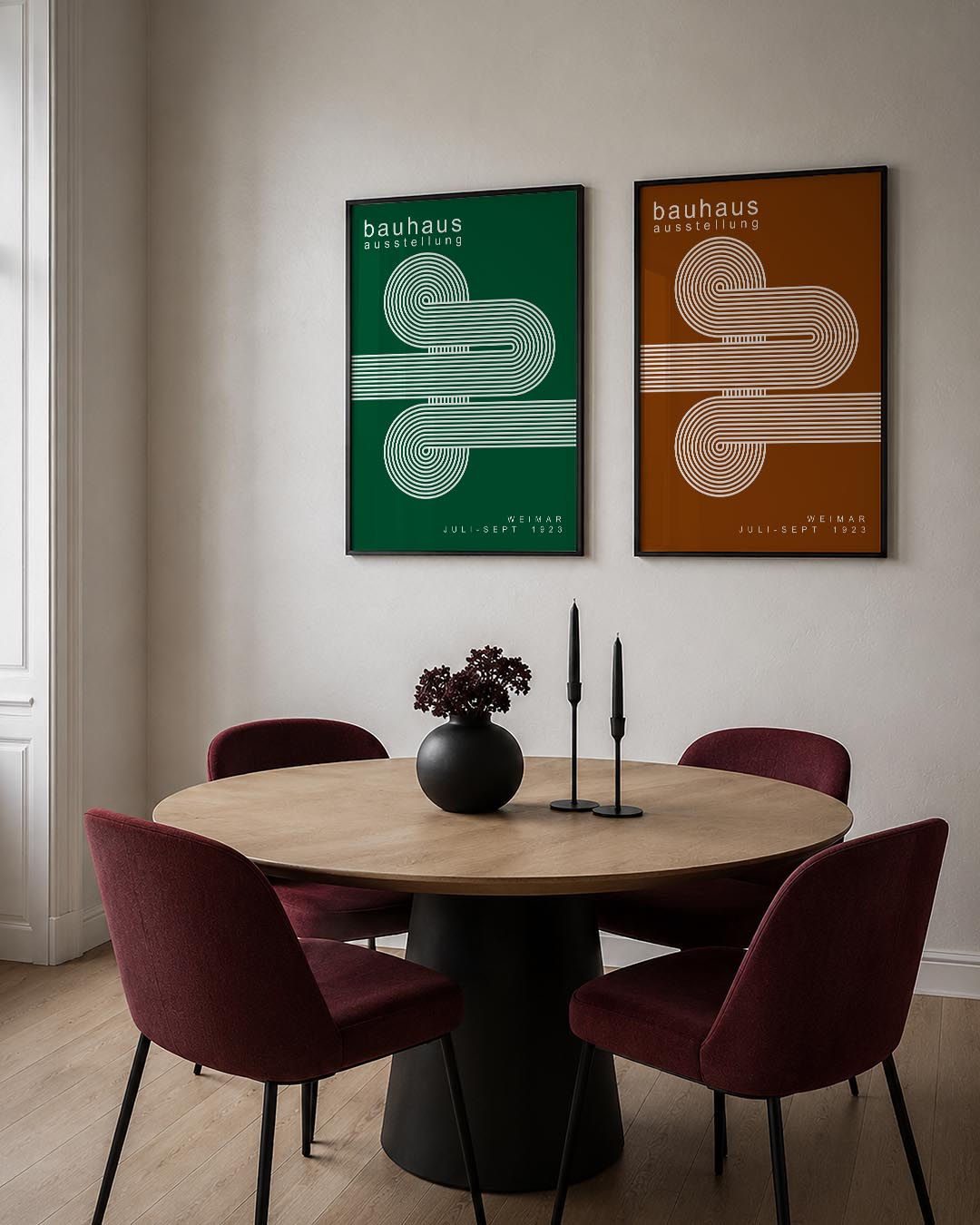 Lijnen en cirkelpatronen Posterset