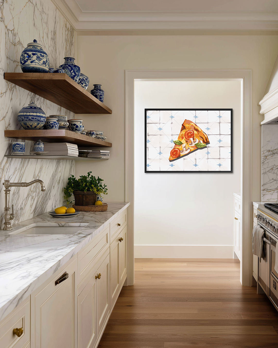 Pizza illustratie Kunstwerk