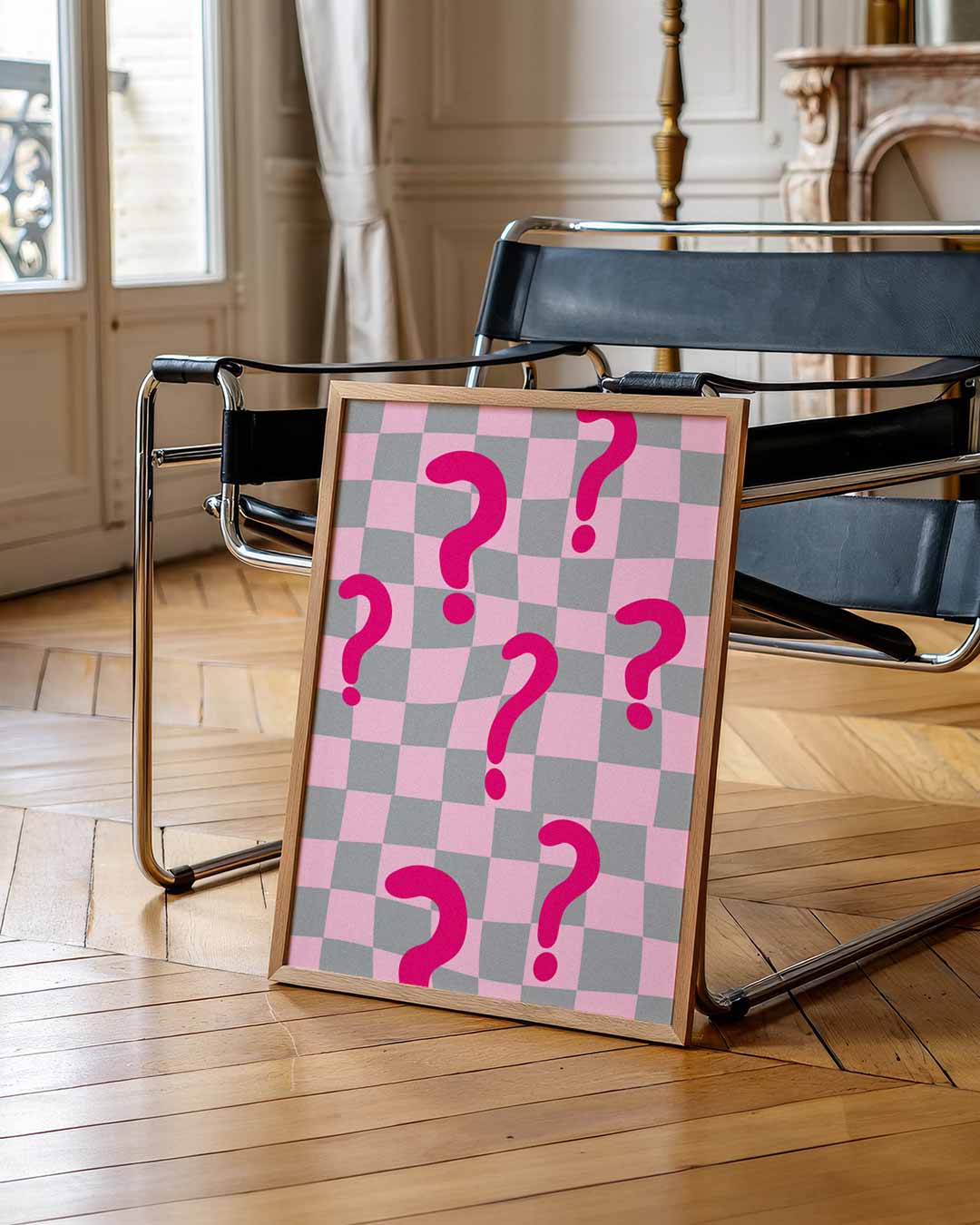 Vrolijke Vraagteken Poster-WallArtistic