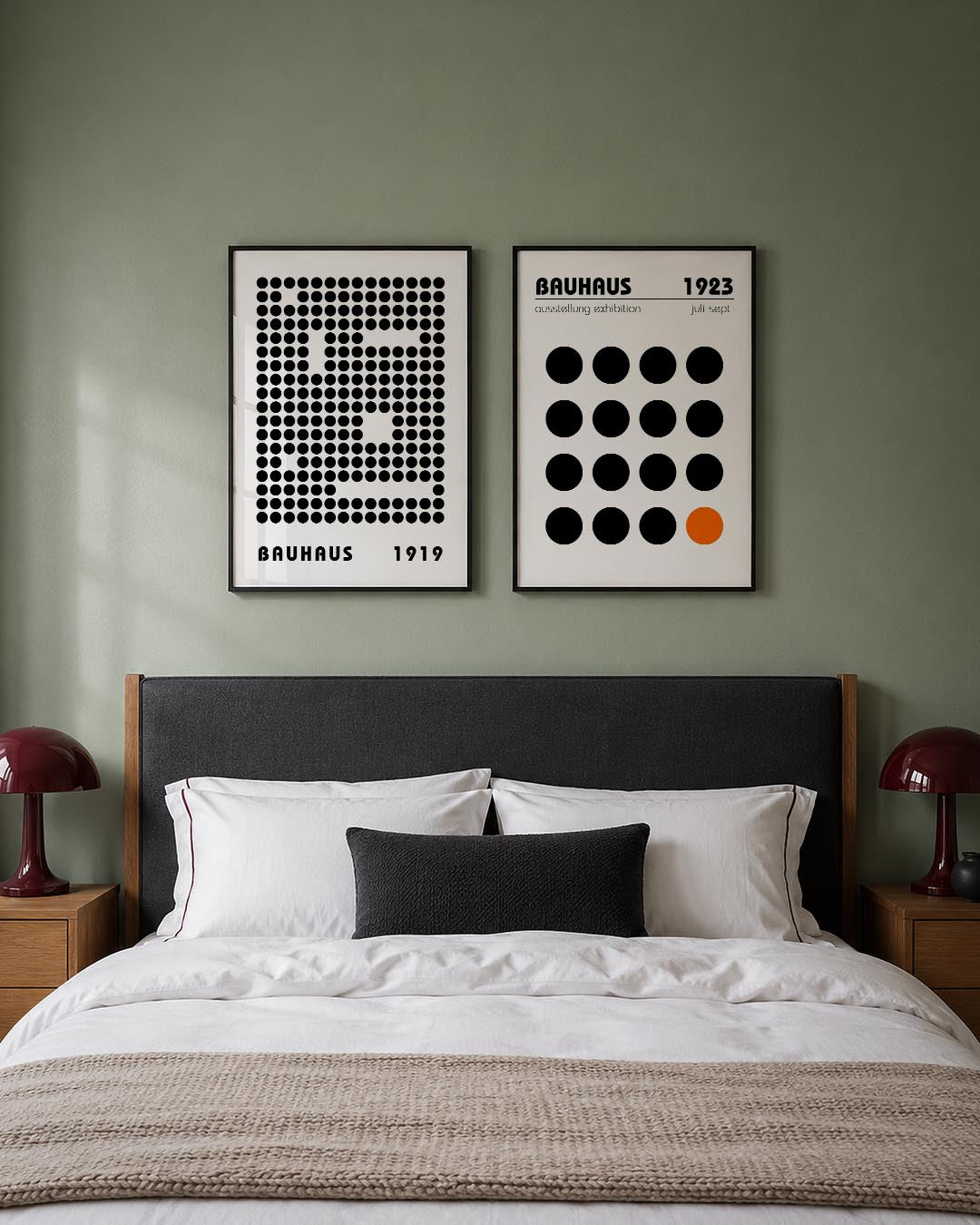 Cirkelpatroon en typografie Posterset
