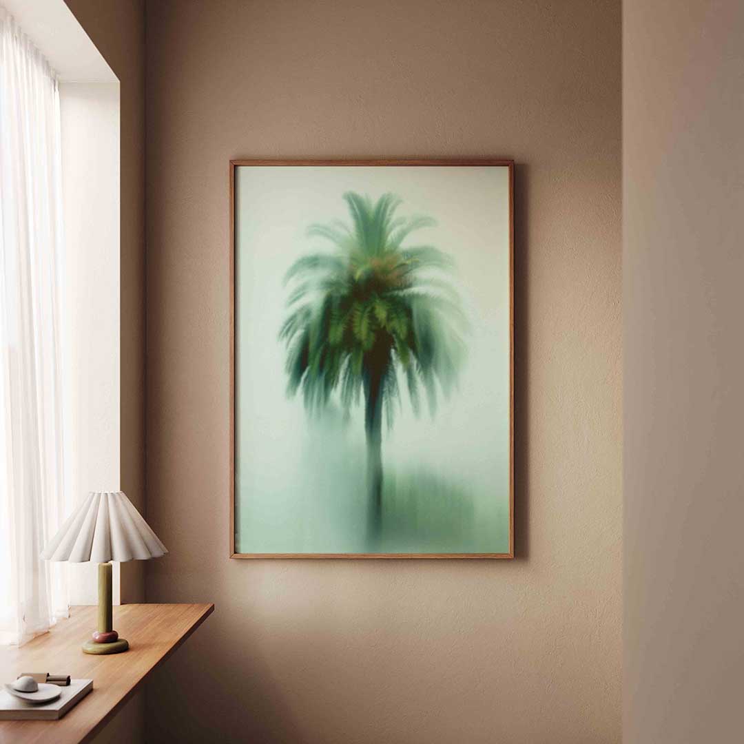 Vervagende palmboom Poster
