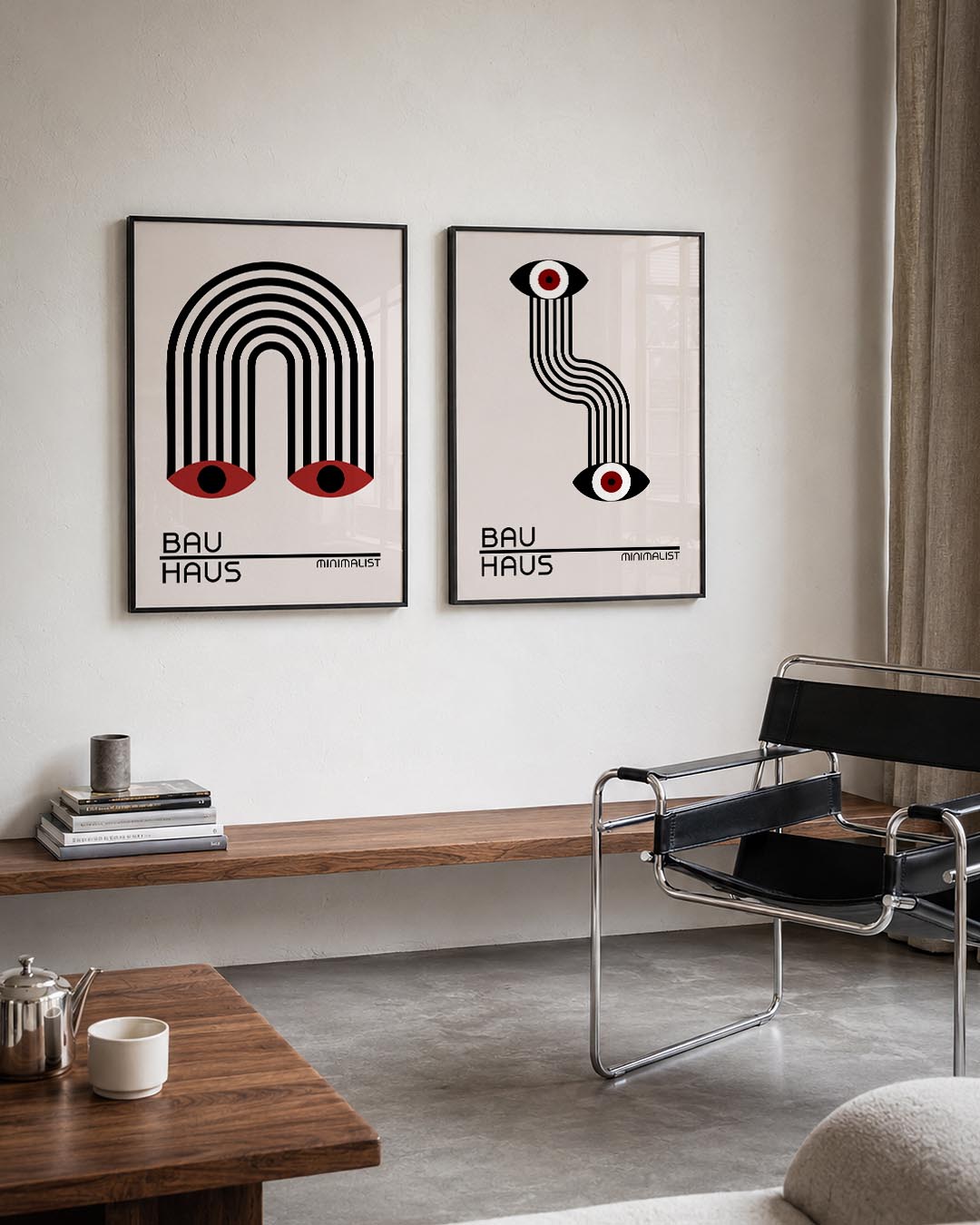 Lijnen en ogen Posterset