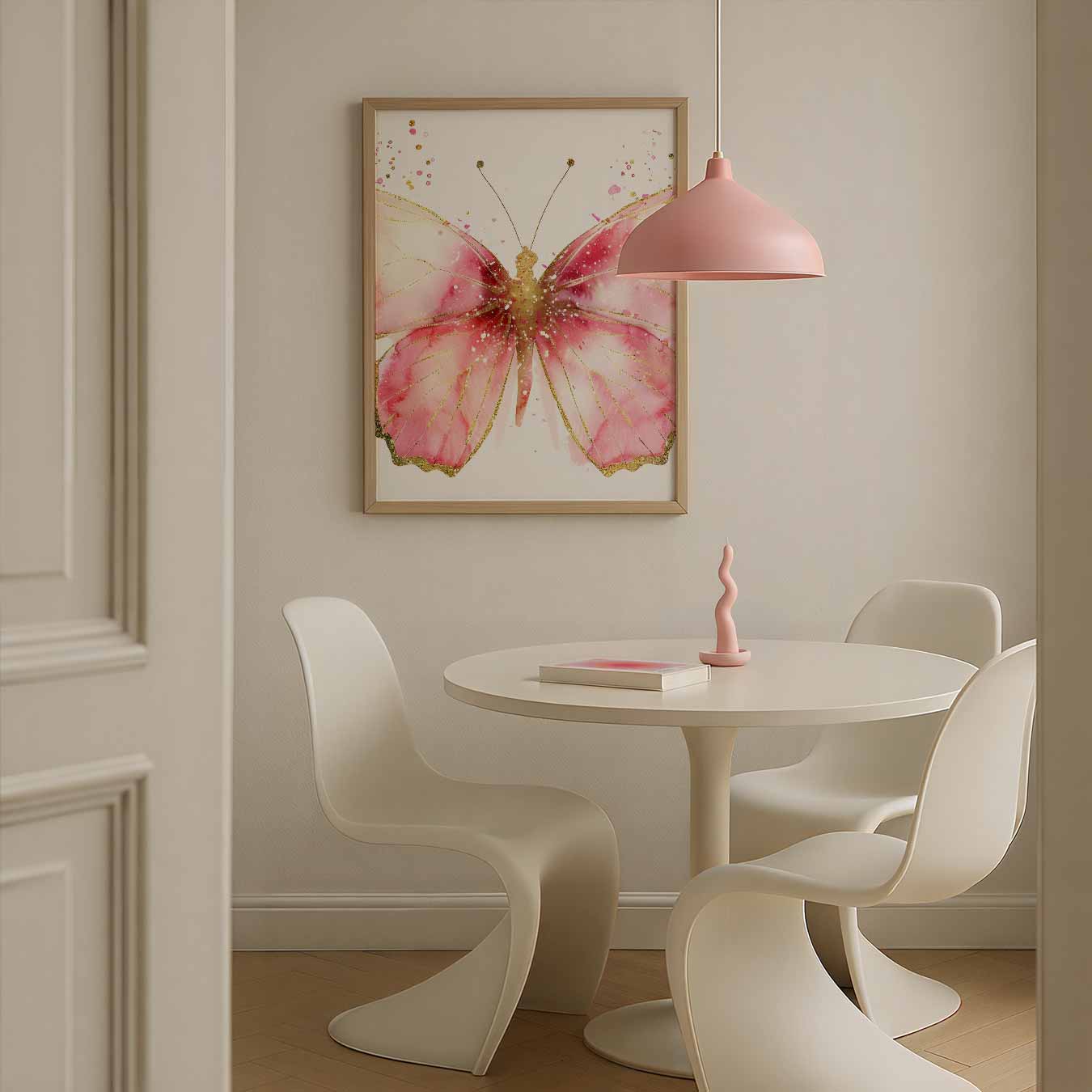 Elegante Vlinder Aquarel Poster-WallArtistic